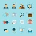 Human Resources Flat Icons Set