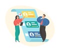 Human resources managers concept flat vector illustration