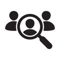 Human resources icon. Headhunting icon. Recruitment logo template, find job vector icon.