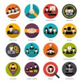 Human Resources Icons Set Royalty Free Stock Photo