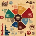 Human resources infographics. Human resources icons.