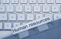 Human resources - Inscription on Blue Keyboard Key Royalty Free Stock Photo