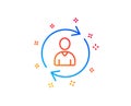 Human Resources line icon. User Profile sign. Vector