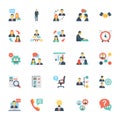 Human Resources and Management Colored Vector Icons 6