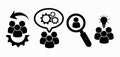 Human resources and management icons set. High quality black style vector icons Royalty Free Stock Photo