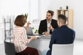 Human resources manager conducting job interview with applicants Royalty Free Stock Photo