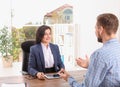 Human resources manager conducting job interview Royalty Free Stock Photo