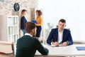 Human resources manager conducting job interview Royalty Free Stock Photo