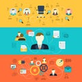 Human resources banners vector design illustration