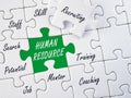 Human resources puzzle Royalty Free Stock Photo