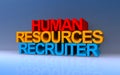 Human resources recruiter on blue