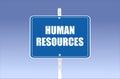 Human resources. Road sign Royalty Free Stock Photo