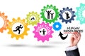 Human resources spinning wheels concept Royalty Free Stock Photo