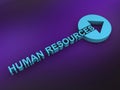 human resources word on purple