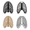 Human rib cage symbols Royalty Free Stock Photo