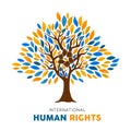 Human Rights concept tree for people equality Royalty Free Stock Photo