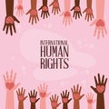 human rights hands frame