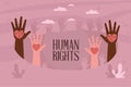 human rights hands up