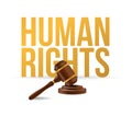 human rights law hammer illustration design