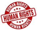 human rights stamp. human rights label. round grunge sign Royalty Free Stock Photo