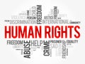 Human rights word cloud collage, social concept background Royalty Free Stock Photo
