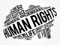 Human rights word cloud collage, social concept background Royalty Free Stock Photo