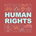 Human rights word concepts banner