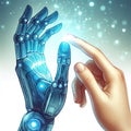 human and robot hand