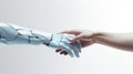 Human and Robot Touching Fingers AI Generated