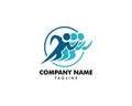 Human running vector logo character Royalty Free Stock Photo