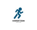 Human running vector logo character Royalty Free Stock Photo