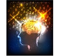 Human's brain power illustration Royalty Free Stock Photo