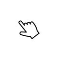 Human`s hand click icon vector Royalty Free Stock Photo