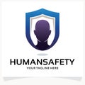 Human Safety Logo Design Template Inspiration Royalty Free Stock Photo