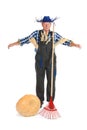 Human scarecrow Royalty Free Stock Photo