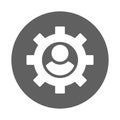 Human, setting, settings icon. Gray vector graphics Royalty Free Stock Photo