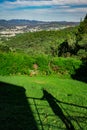 Human shadow with amazing landscape background Royalty Free Stock Photo