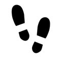 Human shoe footprint icon on white background. flat style. foot prints icon for your web site design, logo, app, UI. human bare Royalty Free Stock Photo