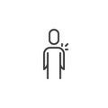 Human shoulder pain line icon Royalty Free Stock Photo