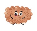 Human sick brain cartoon character