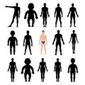 Human silhouettes template figure