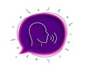 Human sing line icon. Talk sign. Vector