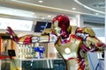 Human Size Ironman Model Display at the store, Iron man cosplayer poses at Festival del Fumetto