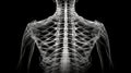 Human skeleton on X-ray, human bones. Royalty Free Stock Photo