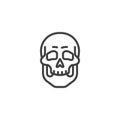 Human Skull line icon