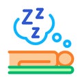 Human Sleep Biohacking Icon Vector Illustration