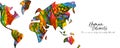 Human Solidarity Day diverse world map hand banner