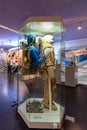 Human in Spacesuits details on display inside of Museum of Cosmonautics