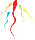 Human sperm Royalty Free Stock Photo