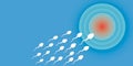 Human sperm cells moving on blue background. Natural fertilization of sperm and egg cell. Semen and fertilization concept.